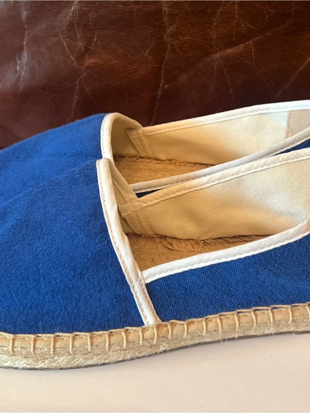 Soludos Women’s  Original French Blue White Terry Espadrille Shoes Sz 9 New